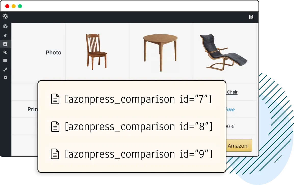 wordpress comparison table